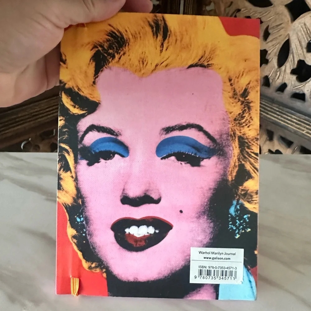 Andy Warhol Marilyn Monroe Pop Art Notebook Journal w/ Bookmark Attached.